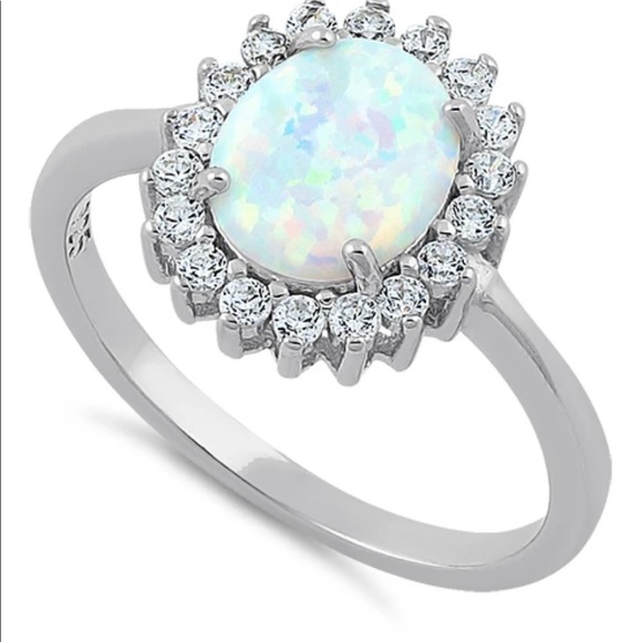💍925 Sterling Silver Opal Stone - Picture 1 of 3